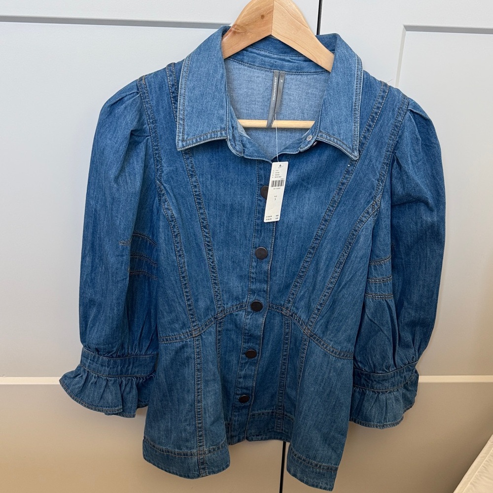 Blue Denim Button-Up jacket/blouse